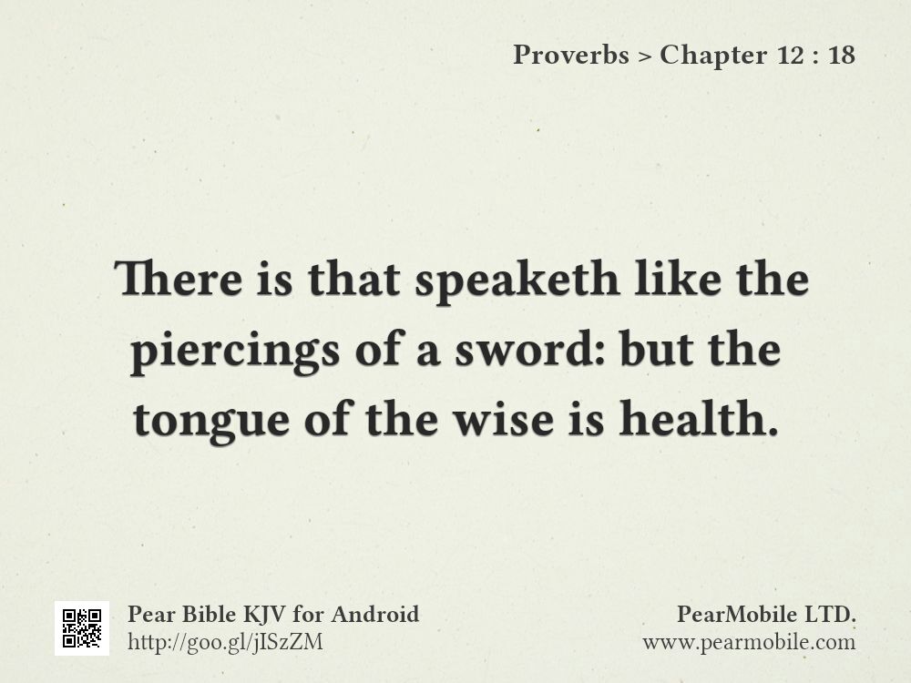 Proverbs, Chapter 12:18